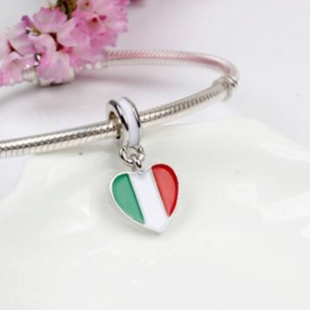National Flag Enamel Pendant Beads Charm NWOT